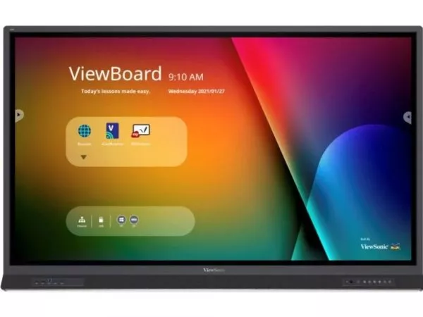ViewSonic IFP6552-1B, EDUCATION - Powerful Multimedia Learning, IFP, 65"(3840x2160), 33 multi-point touch, 7H, 350nits, 8G RAM/64GB Storage Android 9,