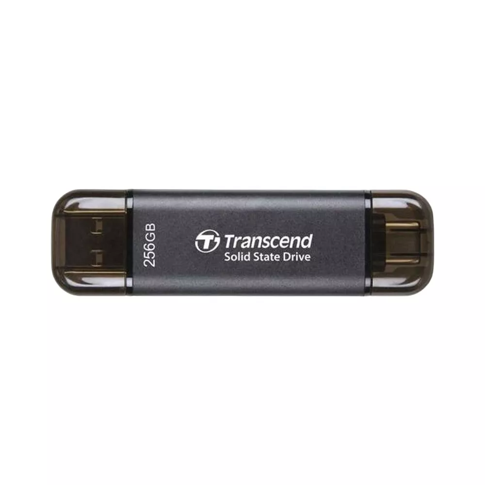 256TB  Transcend Portable SSD ESD310C Black, USB-A/C 3.2 (71.3x20x7.8 mm, 11g, R/W:1050/950 MB/s)