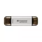 512TB  Transcend Portable SSD ESD310S Silver, USB-A/C 3.2 (71.3x20x7.8 mm, 11g, R/W:1050/950 MB/s)