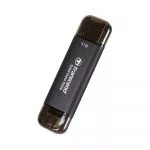 1.0TB  Transcend Portable SSD ESD310C Black, USB-A/C 3.2 (71.3x20x7.8 mm, 11g, R/W:1050/950 MB/s)
