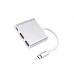 HOCO HB14 Easy use Type-C adapter (Type-C to USB3.0+HDMI+PD) silver