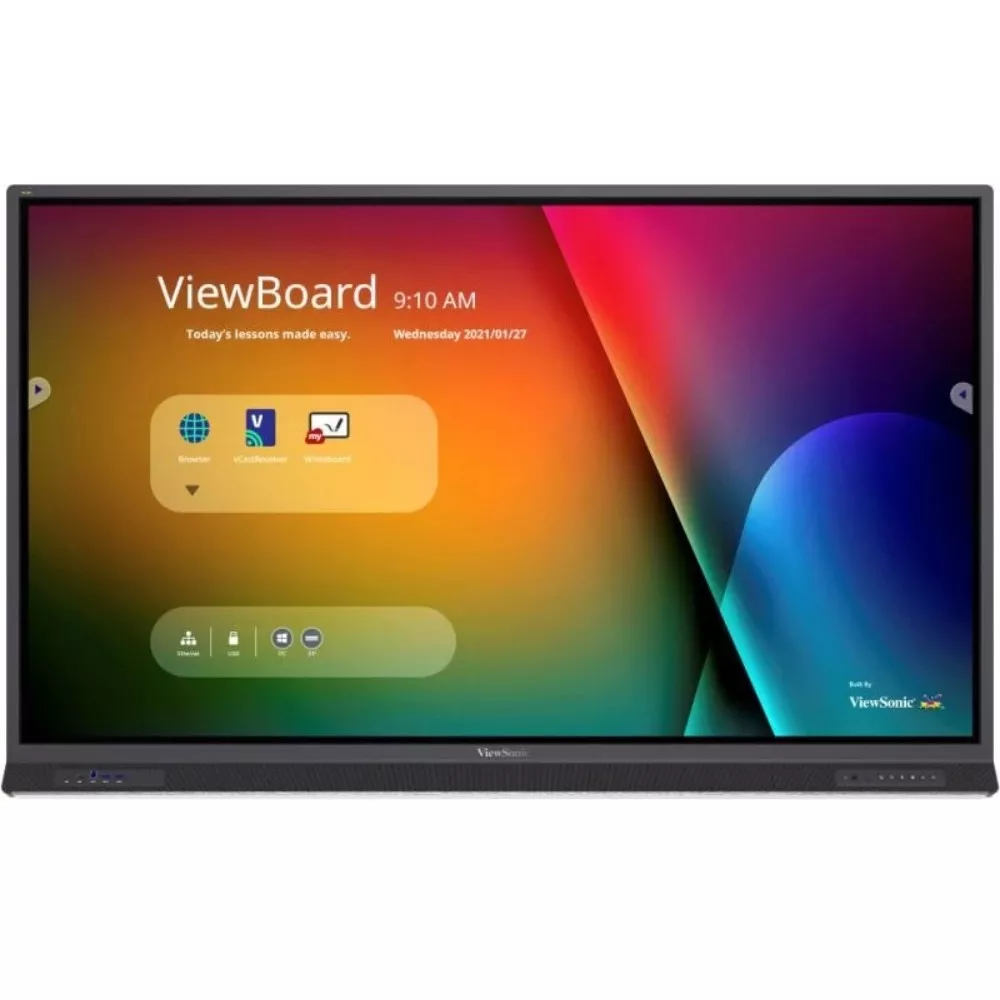ViewSonic IFP7552-1B, EDUCATION - Powerful Multimedia Learning, IFP, 75"(3840x2160), 33 multi-point touch, 7H, 350nits, 8G RAM/64GB Storage, Android 9 фото