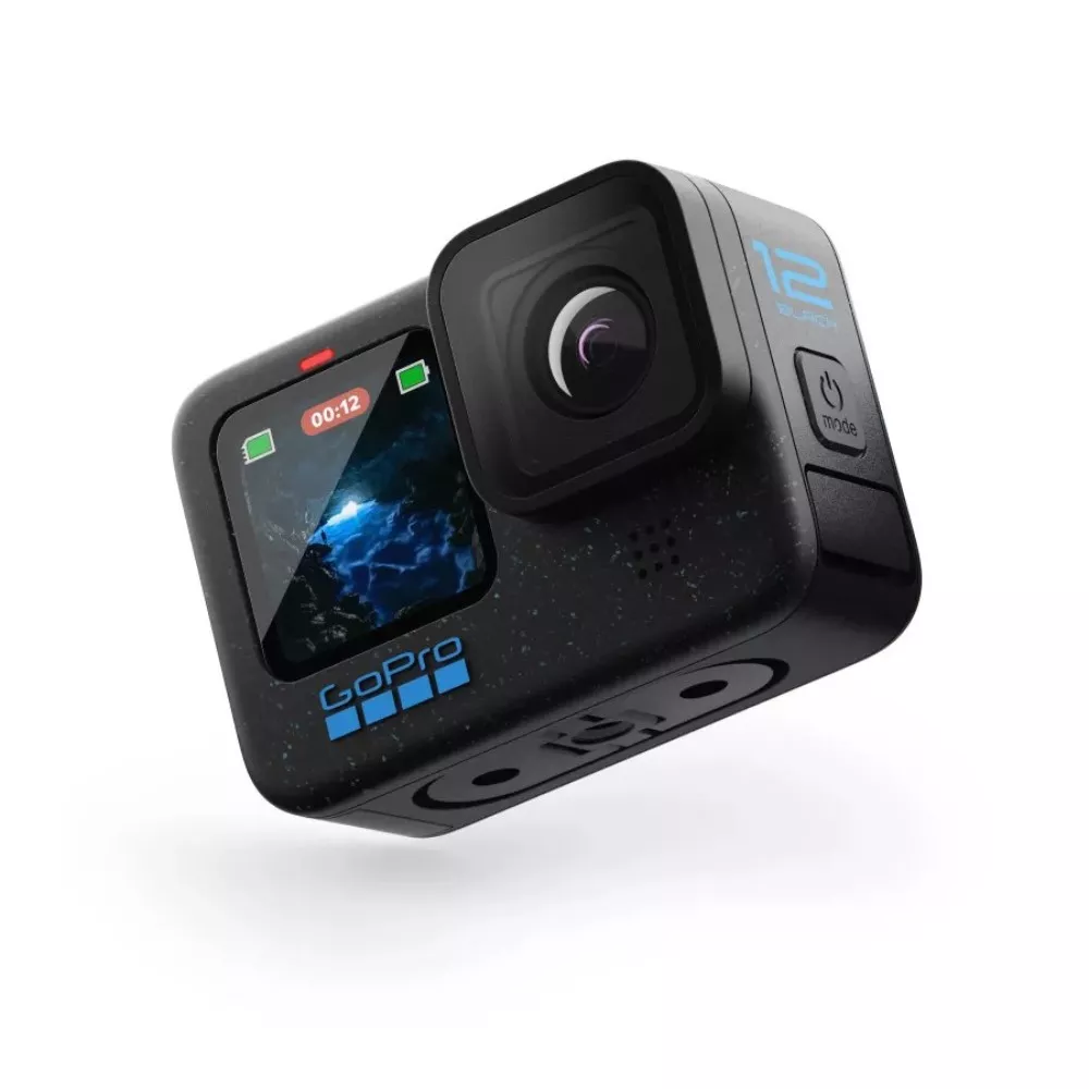 Action Camera GoPro HERO 12 Black, Photo-Video Resolutions:27MP/5.3K60+2.7K240, 8xslow-motion, waterproof 10m, voice control, 3x microphones, hyper sm