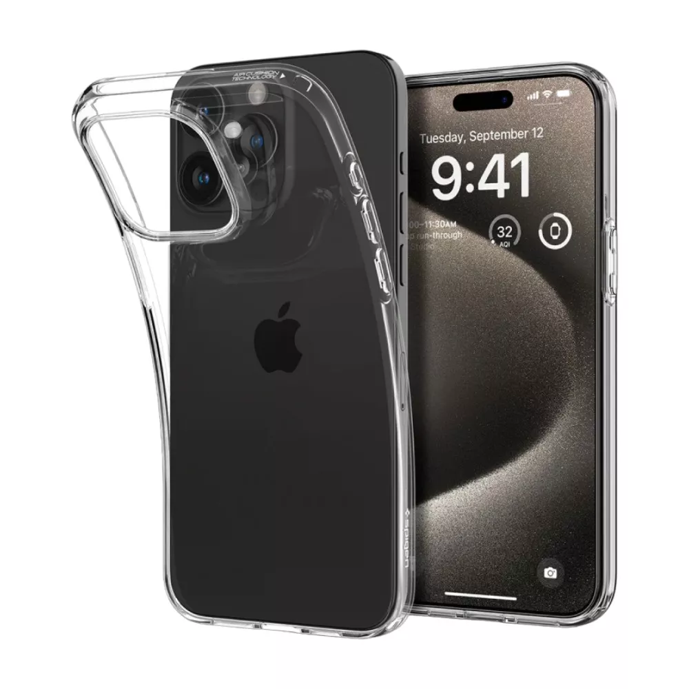 Spigen iPhone 15 Pro Max, Liquid Crystal, Crystal Clear фото