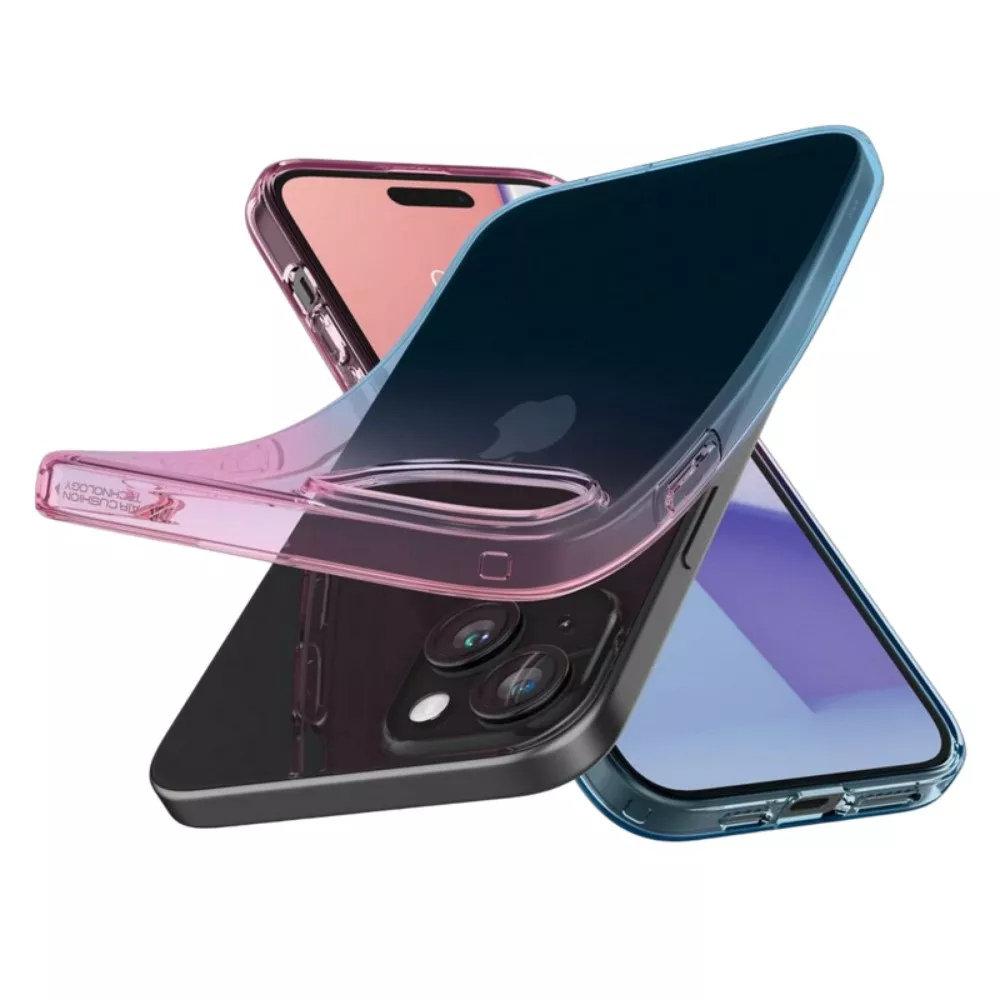 Spigen iPhone 15, Liquid Crystal, Gradiation Pink фото