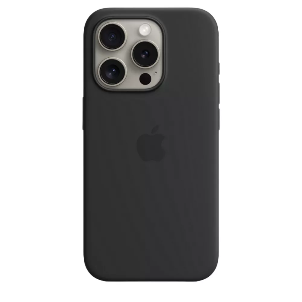 iPhone 15 Pro Max Silicone Case with MagSafe - Black фото