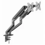 Arm for 2 monitors 13"-27" - Gembird MA-DA2-05, Steel (1.35 mm), Gas spring 2-7kg, VESA 75/100, arm rotates, extends and retracts, tilts to change rea фото