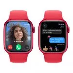 Apple Watch Series 9 GPS, 41mm (Product)Red Aluminium Case with (Product)Red Sport Band - M/L, MRXH3 фото