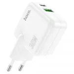 HOCO C111A Lucky dual-port PD30W QC3.0 charger (EU) фото
