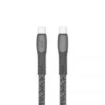 Type-C to Type-C Cable Rivacase PS6105 GR21, nylon braided, 2.1M, Gray фото
