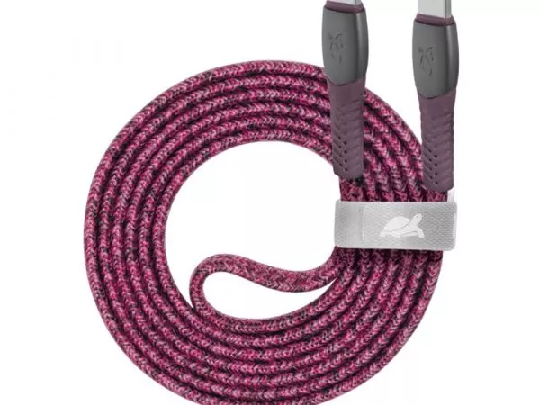 Type-C to Type-C Cable Rivacase PS6105 RD12, nylon braided, 1.2M, Red фото