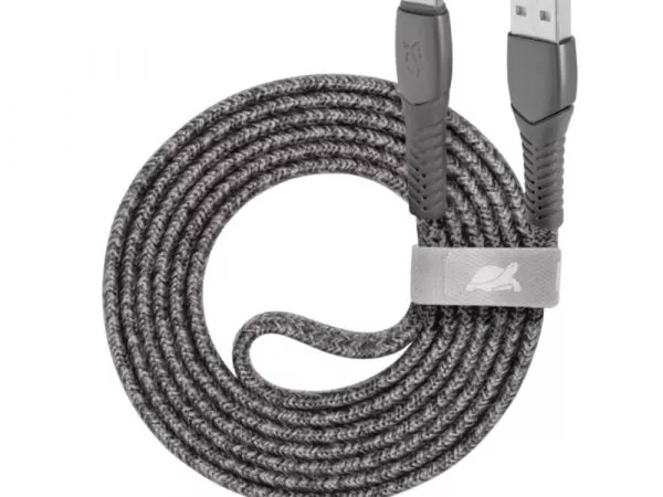 Type-C Cable Rivacase PS6102 GR12, nylon braided, 1.2M, Gray фото