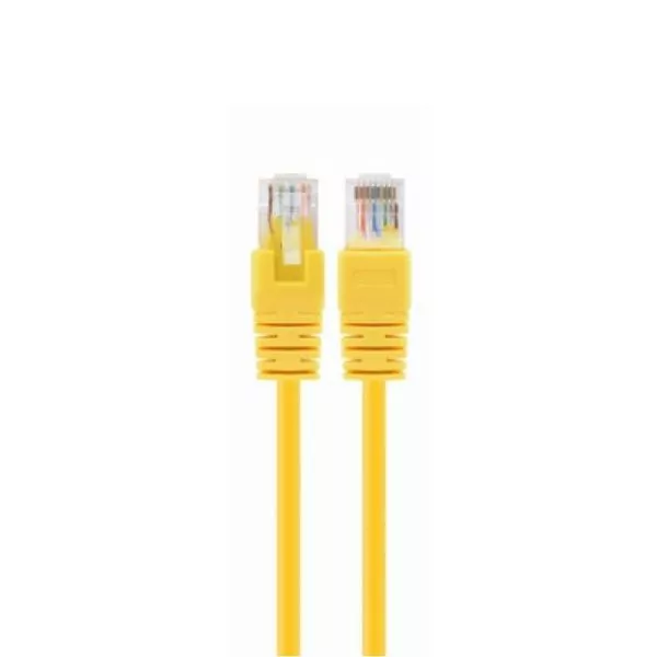 1.5m, Patch Cord Yellow, PP12-1.5M/Y, Cat.5E, Cablexpert, molded strain relief 50u" plugs