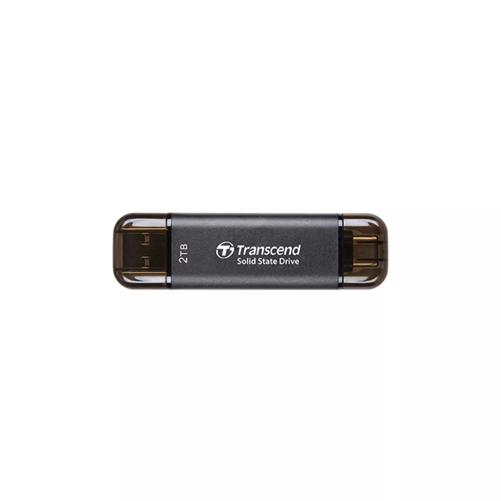 2.0TB Transcend Portable SSD ESD310C Black, USB-A/C 3.2 (71.3x20x7.8 mm, 11g, R/W:1050/950 MB/s) фото