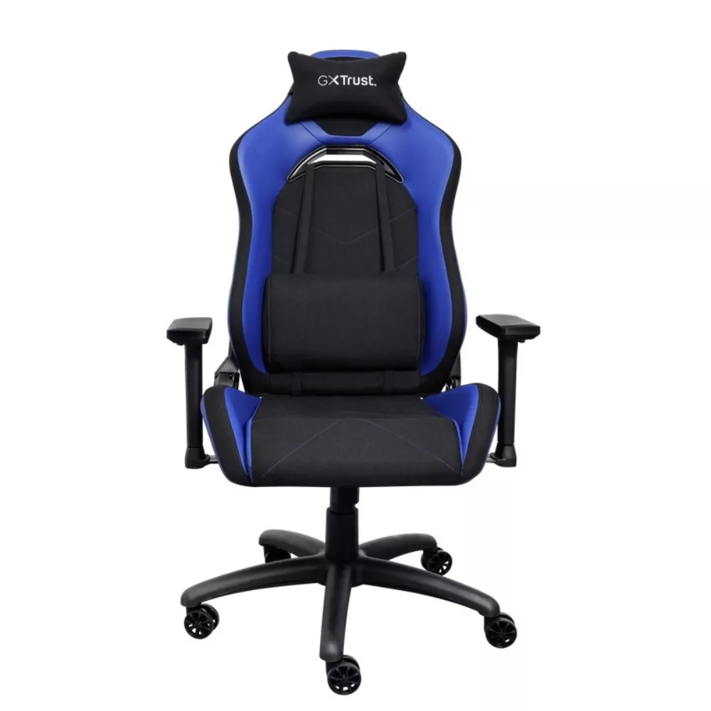 Trust Gaming Chair GXT 714B Ruya - Black/Blue, PU leather, 3D armrests, Class 4 gas lift, 90°-180° adjustable backrest, Strong and robust metal base f фото