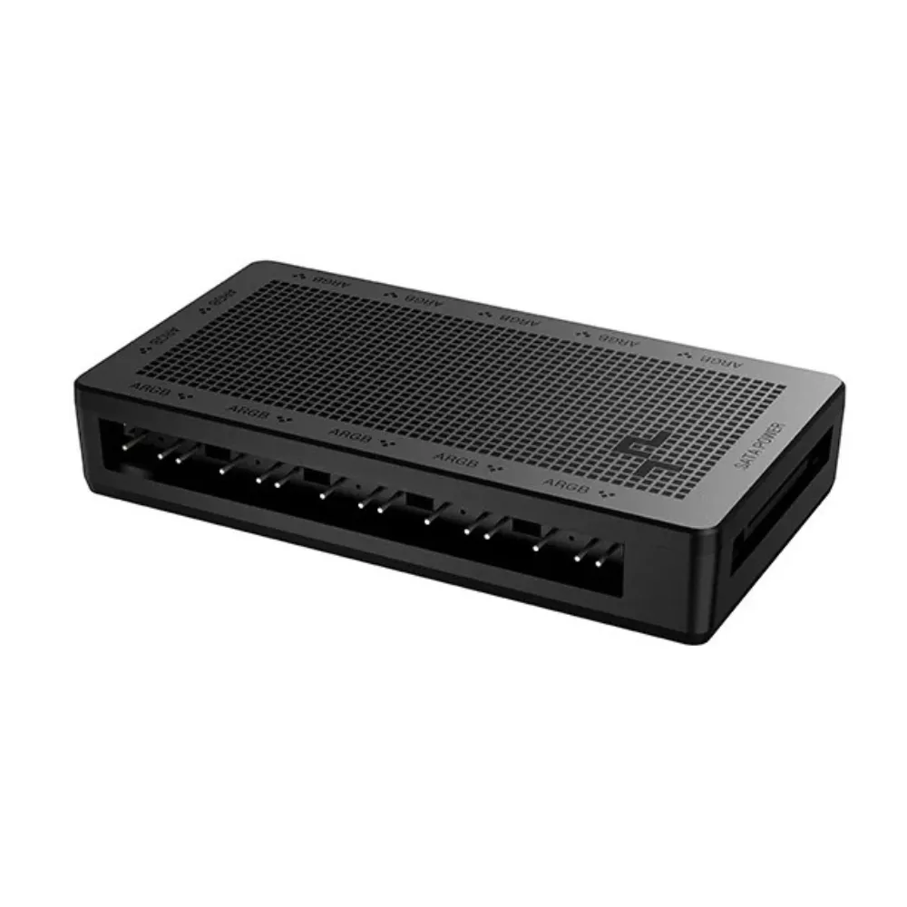 DEEPCOOL "SC700", 12-port ARGB hub (Magnetic), 84x45x15 mm, can power numerous 5V ARGB components simultaneously while occupying only one 3-pin header фото