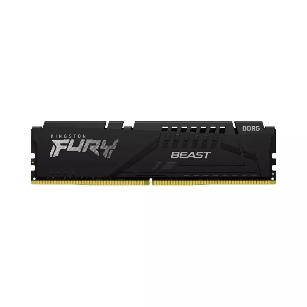 32GB DDR5-6000 Kingston FURY® Beast DDR5, PC48000, CL40, 1Rx8, 1.35V, Auto-overclocking, Asymmetric BLACK low-profile heat spreader, Intel XMP 3.0 Re фото