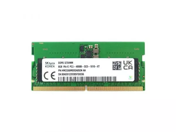 8GB DDR5-4800 SODIMM SK Hynix, PC5-38400, CL40, 1Rx16, 1.1V, Bulk (HMCG66MEBSA095N BA) фото