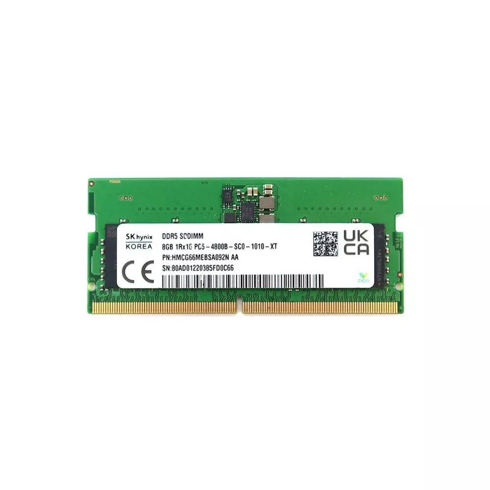 8GB DDR5-4800 SODIMM SK Hynix, PC5-38400, CL40, 1Rx16, 1.1V, Bulk (HMCG66MEBSA095N BA) фото