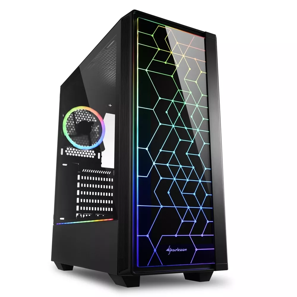 Sharkoon RGB LIT 100 ATX Case, with Side