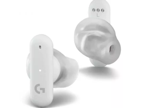 Wireless Gaming Earbuds Logitech FITS, 10mm drivers, 20-20kHz, 16 Ohm, 106dB, 7.2g, BT 5.2, White фото