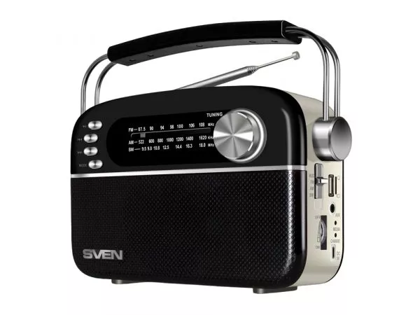 Speakers SVEN Tuner "SRP-505" Black 3W, Bluetooth, FM/AM/SW, USB, microSD, AUX, battery фото