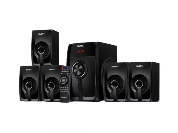 Audio System 5.1 SVEN "HT-202" 100w / 20w 5*16w, BLUETOOTH, USB, SD, FM, Display, RC, Black фото