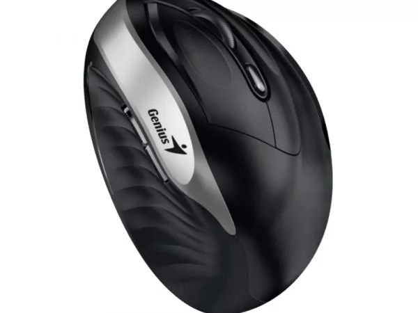 Wireless Mouse Genius Ergo 8250S Vertical, 800-1600 dpi, 6 buttons, Silent, 1xAA, 97g., Silver/Grey фото