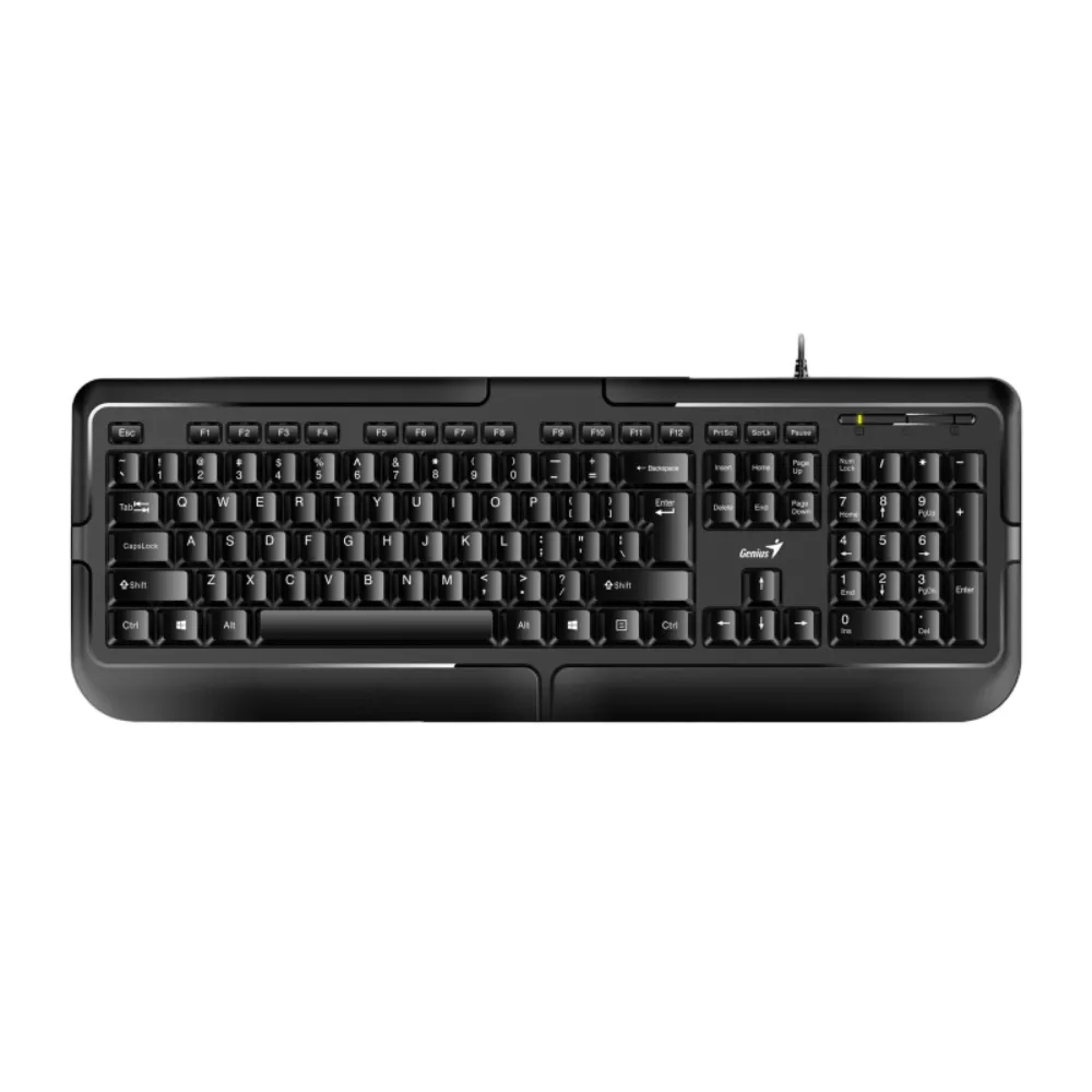 Keyboard Genius KB-118, Classic, Laser-Printed Keycaps, Spill-Resistant, 1.4m, Black, USB фото