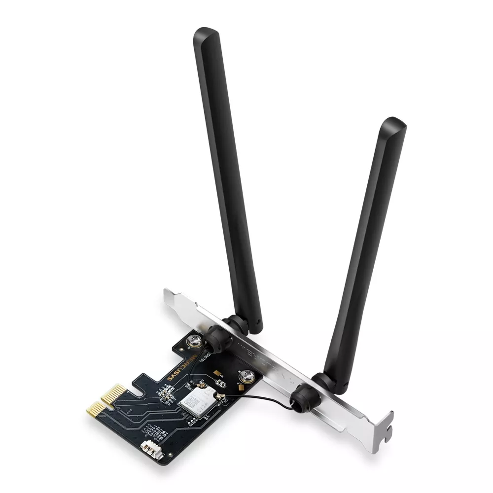 PCIe Wi-Fi 6E Tri-Band LAN/Bluetooth 5.2 Adapter Mercusys "MA86XE", AXE5400, OFDMA фото