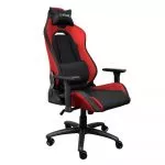 Trust Gaming Chair GXT 714R Ruya - Black/Red, PU leather, 3D armrests, Class 4 gas lift, 90°-180° adjustable backrest, Strong and robust metal base fr фото