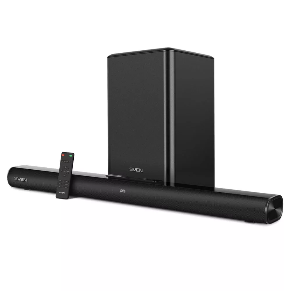 Soundbar SVEN SB-2200D, Black 300W Bluetooth HDMI RC Optical Bluetooth Wireless sub, DolbyDigital фото