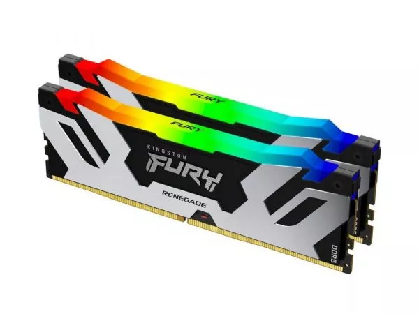 32GB DDR5-7200MHz Kingston FURY Renegade RGB (Kit of 2x16GB) (KF572C38RSAK2-32), CL38, 1.45V,Silver фото
