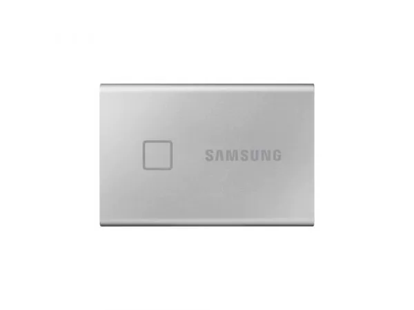 1.0TB (USB3.2/Type-C) Samsung Portable SSD T7 Touch, FP ID, Silver (85x57x8mm, 58g, R/W:1050MB/s) фото