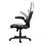 Trust Gaming Chair GXT 703W RIYE - Black/White, PU leather and breathable fabric, adjustable gaming chair with a strong frame, flip-up armrests, Class фото