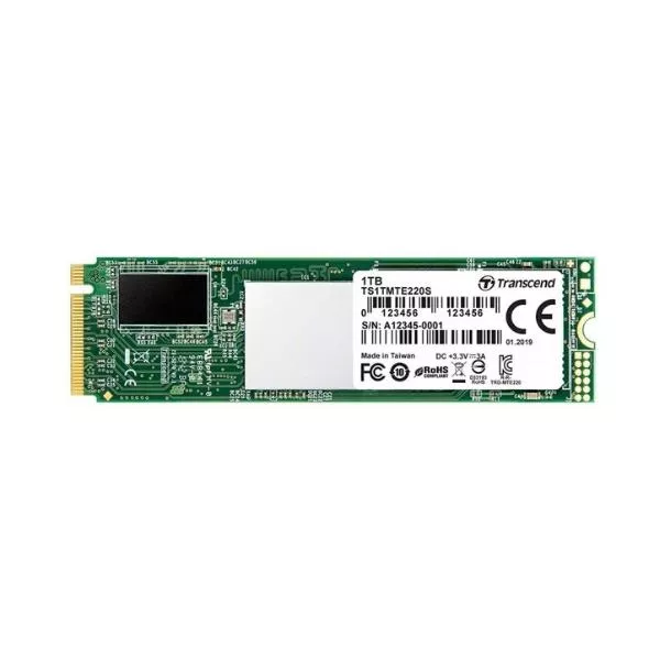 M.2 NVMe SSD 1.0TB Transcend 220S [PCIe 3.0 x4, R/W:3500/2800MB/s, 360/425K IOPS, SM2262, 3DTLC] фото