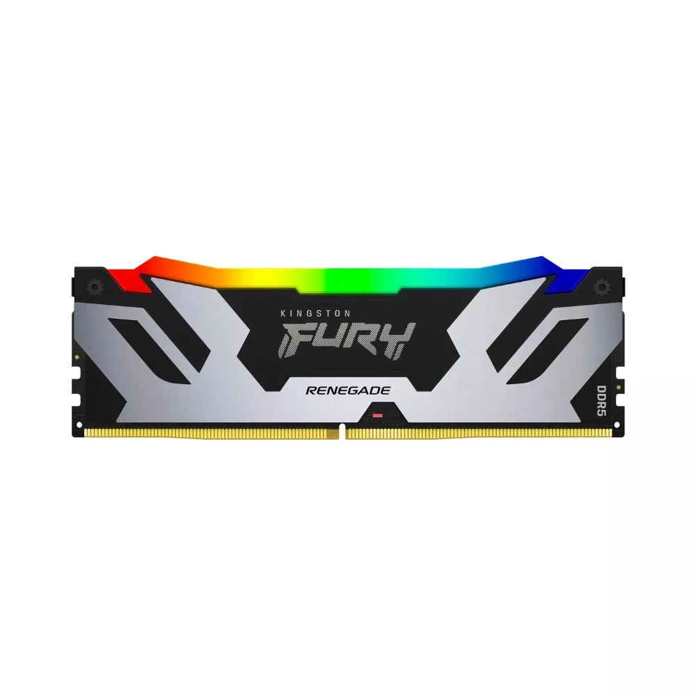 24GB DDR5-6400 Kingston FURY® Renegade Silver DDR5 RGB, PC51200, CL32, 1.4V, 1Rx8, Auto-overclocking, Symmetric SILVER Large heat spreader, Dynamic R фото