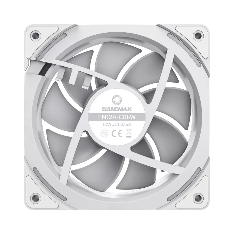 PC Case Fan GAMEMAX KF300 WH, 3xARGB Fan Kit, 120mm, <31.21dB, 800-1600RPM, Remote Hub, White фото