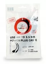 Cable USB AM/ power 3.5mm, 1.8 m, USB2.0, Cablexpert, Black, CC-USB-AMP35-6 фото