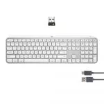Wireless Keyboard Logitech MX Keys S, Premium typing, Palm Rest, Backlight, 2.4/BT, EN, Pale Gray фото