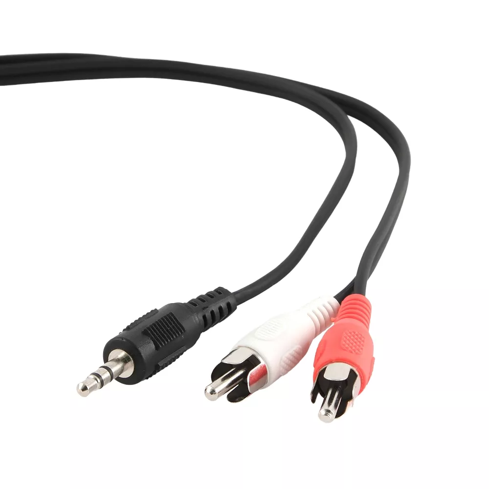 Audio cable CCA-458 3.5mm stereo plug to 2 x phono plugs 1.5m cable фото