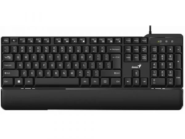 Keyboard Genius Smart KB-100XP, Fn keys, Spill-Resistant, Palm Rest, Curve key cap, 1.5m, Black, USB фото