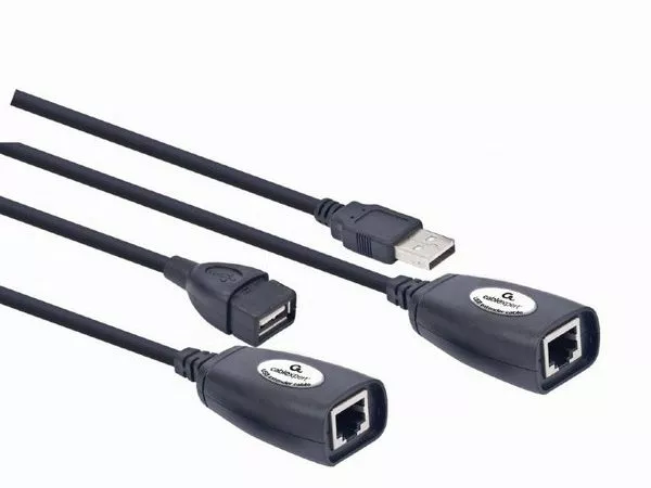 Gembird, UAE-30M Allows extending USB cables up to 30 m, CAT6 or CAT5E LAN cables фото