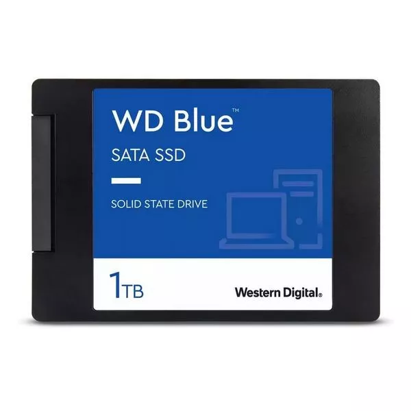 2.5" SSD 1.0TB WD Blue [R/W:560/530MB/s, 95/84K IOPS, 88SS1074, 3D-NAND TLC BiCS3] фото