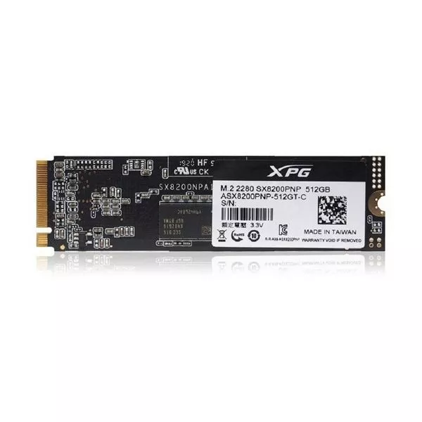 M.2 NVMe SSD 512GB ADATA XPG SX8200 Pro [PCIe 3.0 x4, R/W:3500/3000MB/s, 390/380K IOPS, 3D TLC] фото