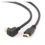Cable HDMI CC-HDMI490-6, 1.8 m, HDMI v.1.4 90 degrees, male-male, Black cable with gold-plated connectors, Bulk packing фото