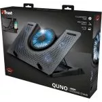 Trust Gaming GXT 1125 Quno, 17.4" Premium LED-illuminated gaming laptop cooling stand with 5 fans, Black фото
