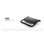 DEEPCOOL "N200", Notebook Cooling Pad up to 15", 1 fan - 120mm, 1000rpm, <23dBA, 42.4CFM, Black фото