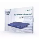 Gembird NBS-2F15-05, Notebook cooling stand, up to 15.6", LED backlight in fans, Cooling fans: 2 pcs, 1500 RPM (± 10 %), airflow 20 CFM (± 10 %) each, фото
