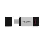 32GB USB-С3.2 Kingston DataTraveler 80 DT80/32GB, Black/Silver, USB-C, Cap design, Stylish and slim metal